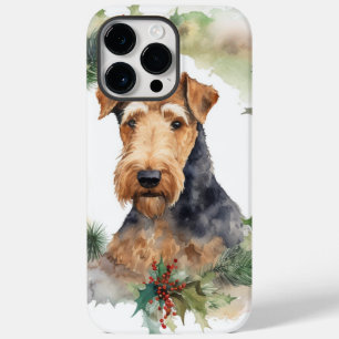 Airedale Christmas Wreath Festive Pup Case-Mate iPhone 14 Pro Max Case