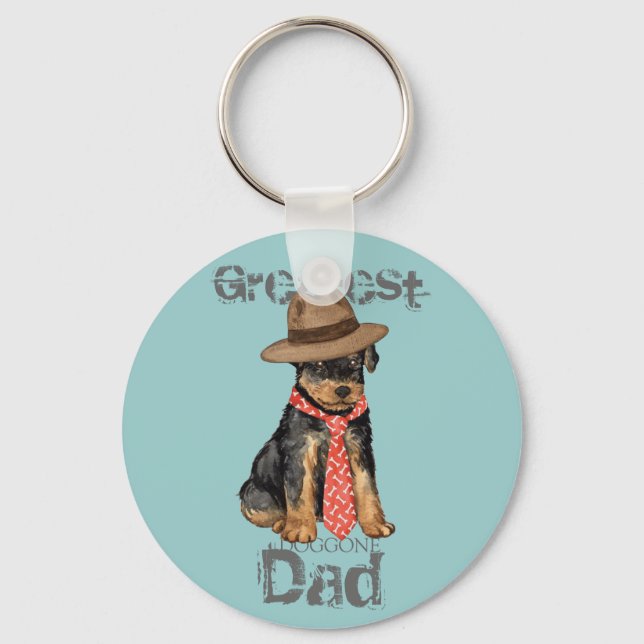 Airedale Dad Key Ring (Front)