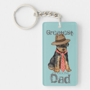 Airedale Dad Key Ring