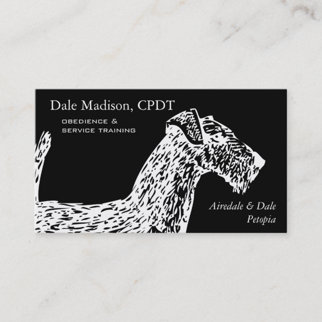 Airedale Dog Business Card (Front)