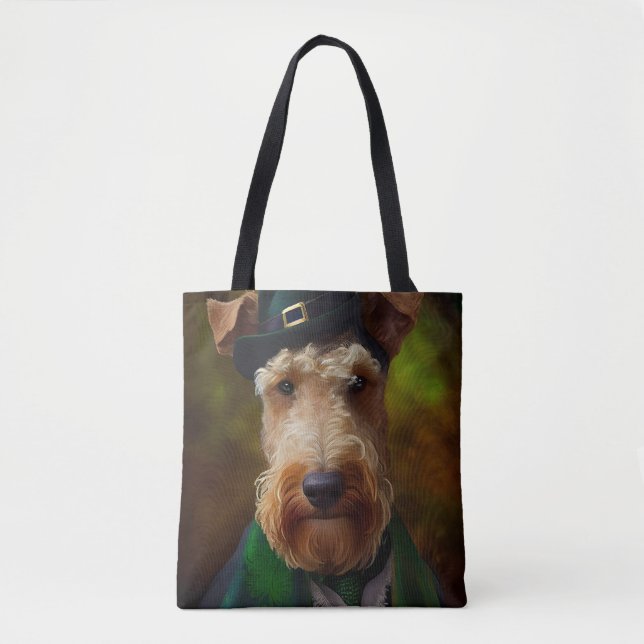 airedale dog in St. Patrick's Day Tote Bag (Front)
