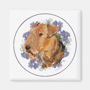 Airedale Forget-Me-Nots Magnet