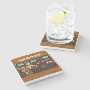 AIREDALE & FRIENDS Poster Stone Coaster