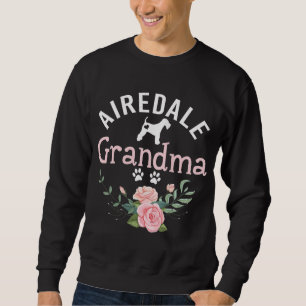 Airedale Grandma Gifts Womens Airedale Dog Lover C Sweatshirt