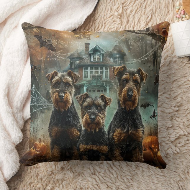 Airedale Halloween Night Doggy Delight Cushion (Blanket)