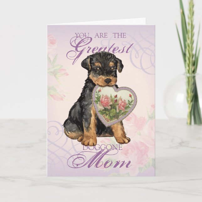 Airedale Heart Mum Card (Front)