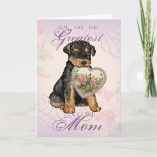 Airedale Heart Mum Card