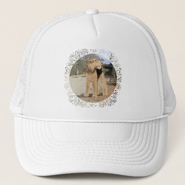 Airedale in the Stable Yard Trucker Hat (Front)