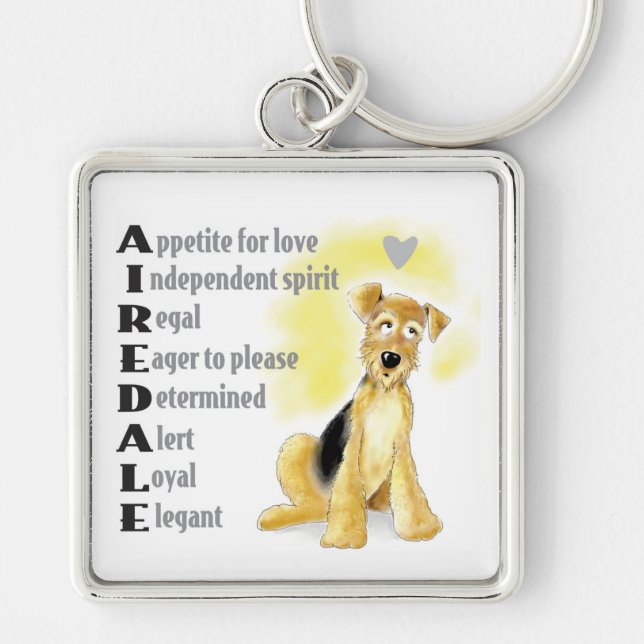 Airedale keychain (Front)