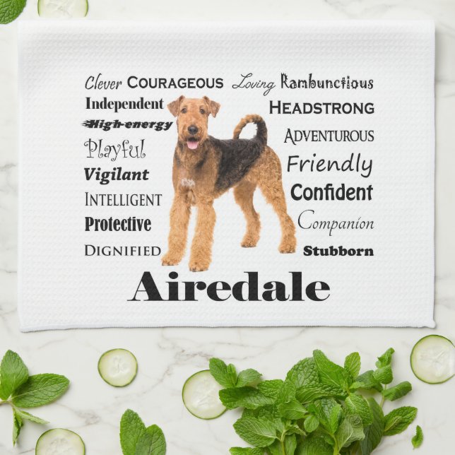 Airedale Kitchen Towel (Folded)