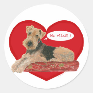Airedale, Lakeland, Welsh Terrier Classic Round Sticker