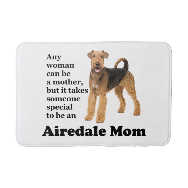 Airedale Mum Bath Mat (Front)