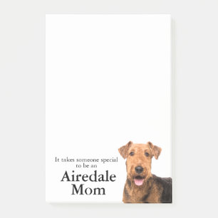 Airedale Mum Post It Notes