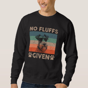 Airedale No Fluffs Given Funny Dog Dad Mum Retro C Sweatshirt