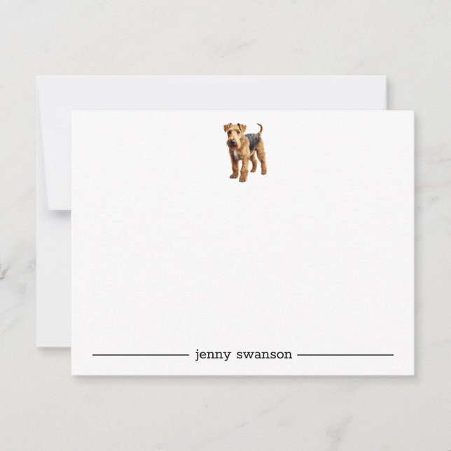 Airedale Personalised Note Cards (Front)