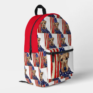 AIREDALE PRINTED BACKPACK