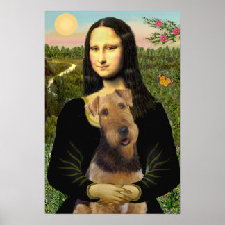 Airedale Terrier (#1) & Mona Lisa Poster