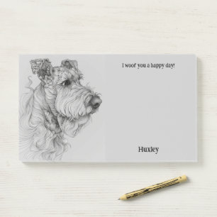 Airedale Terrier Abstract Art Dog Name Post-it Notes