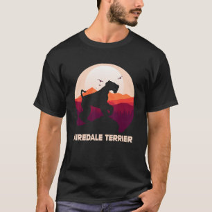 Airedale Terrier and Moon Halloween T-Shirt