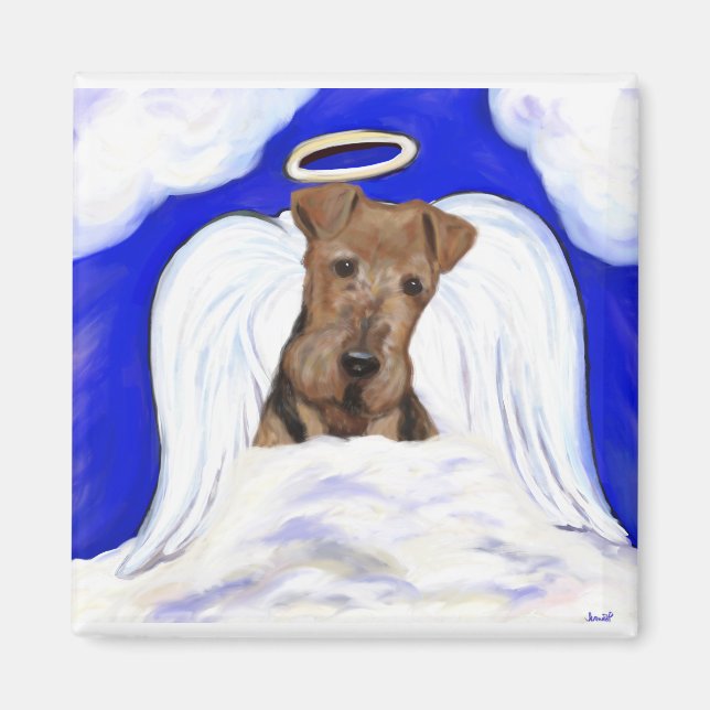 Airedale Terrier Angel Magnet (Front)