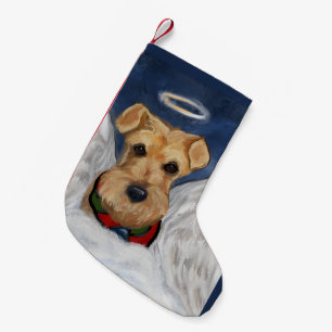 Airedale Terrier Angel Small Christmas Stocking
