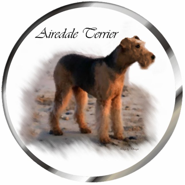 Airedale Terrier Art Photo Sculpture Decoration (Front)