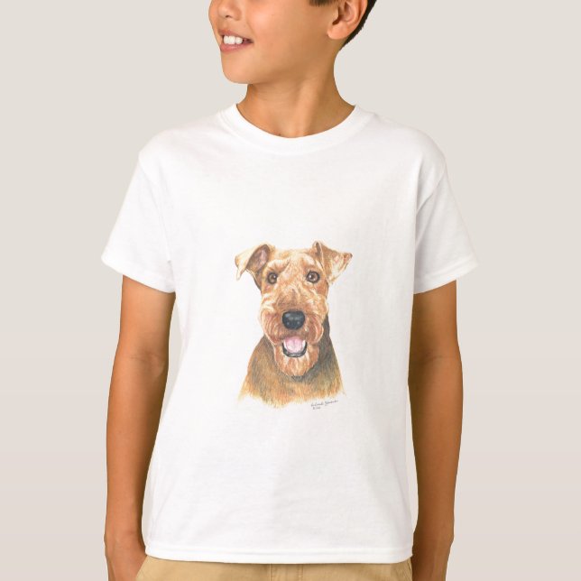 Airedale Terrier Art T-Shirt (Front)