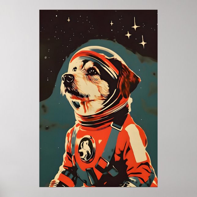 Airedale Terrier Astronaut Poster, Airedale Poster (Front)