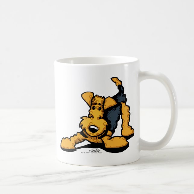 Airedale Terrier at Play Coffee Mug (Right)