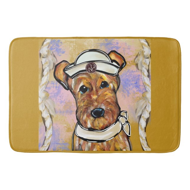 AIREDALE TERRIER   BATH MAT (Front)