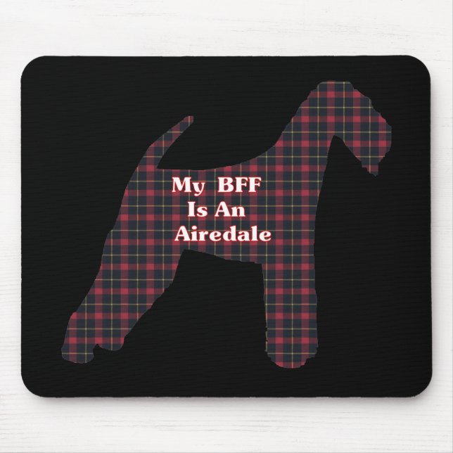 Airedale Terrier BFF Gifts Mouse Mat (Front)
