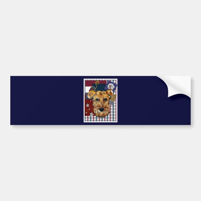 AIREDALE TERRIER BUMPER STICKER (Front)