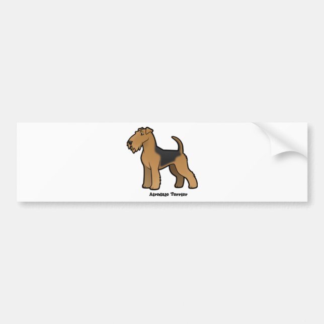 airedale terrier bumper sticker (Front)