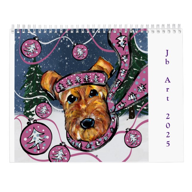 AIREDALE TERRIER  CALENDAR (Back)