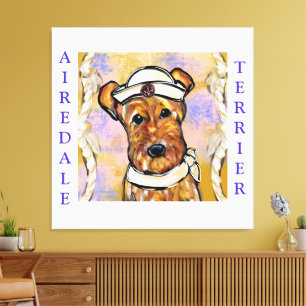 AIREDALE TERRIER   CANVAS PRINT