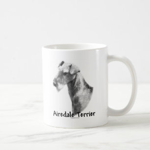 Airedale Terrier Charcoal Coffee Mug