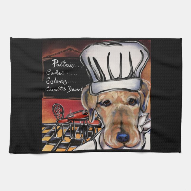 Airedale Terrier Chef     Tea Towel (Horizontal)
