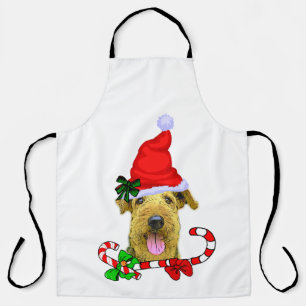 Airedale Terrier Christmas Apron