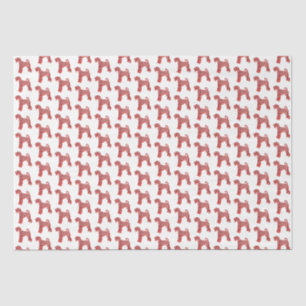 Airedale Terrier Christmas Dog Silhouette White Tissue Paper