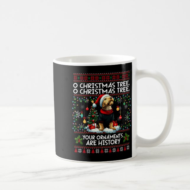 Airedale Terrier Christmas Tree Decorations Dog Lo Coffee Mug (Right)