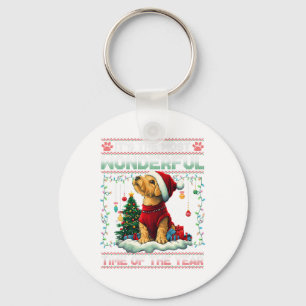 Airedale Terrier Christmas Tree Decorations Dog Lo Key Ring
