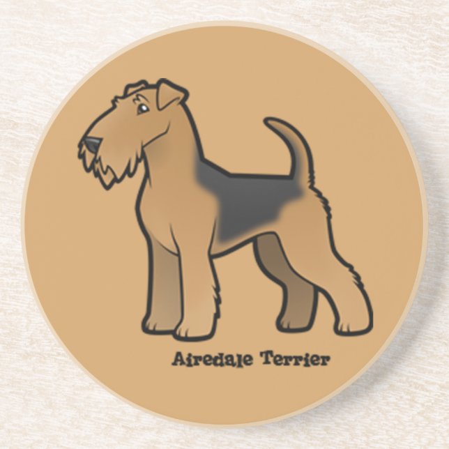 airedale terrier coaster (Front)
