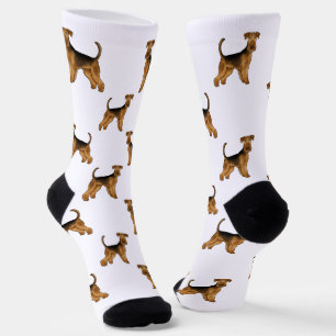 Airedale Terrier Cute Bingley Terrier Dog Pattern Socks