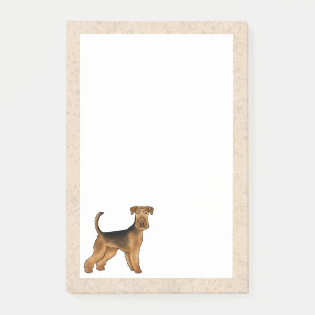 Airedale Terrier Cute Bingley Terrier Dog Post-it Notes (Front)