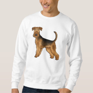 Airedale Terrier Cute Waterside Terrier Dog Design Sweatshirt