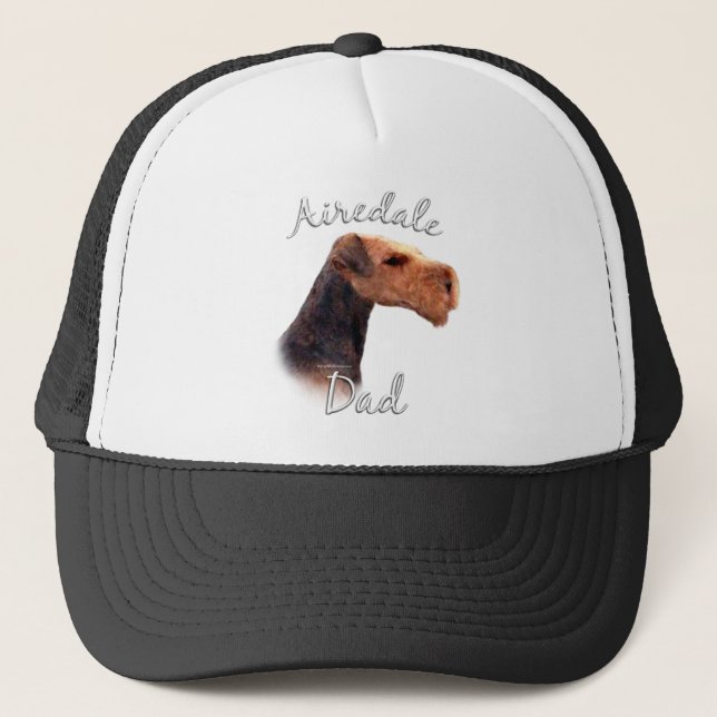 Airedale Terrier Dad 2 Trucker Hat (Front)