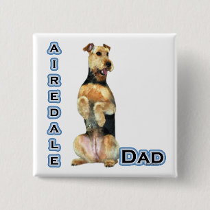 Airedale Terrier Dad 4 - Button