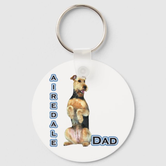 Airedale Terrier Dad 4 - Keychain (Front)