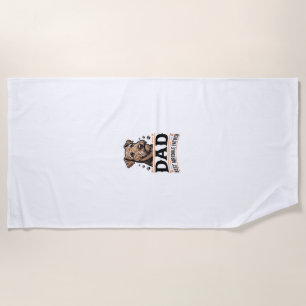Airedale Terrier Dad Vintage Dog Father Shirt_1 Beach Towel