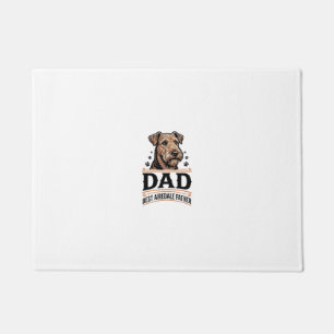 Airedale Terrier Dad Vintage Dog Father Shirt_1 Doormat